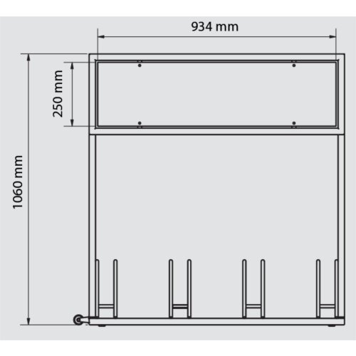 Werbe-Fahrradständer Typ EW 7004 mit Laufrollen