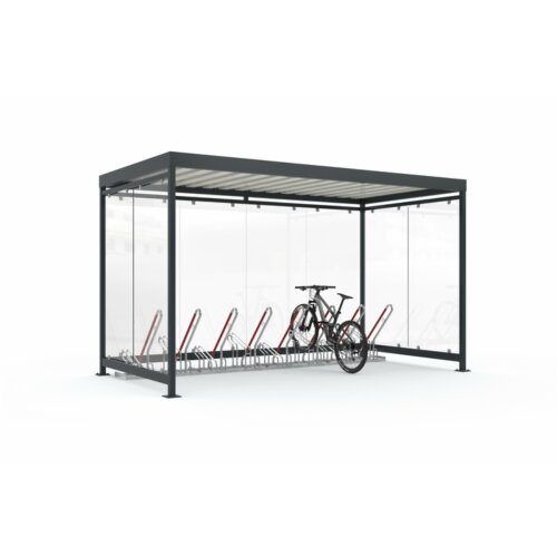 Fahrradüberdachung K4 b/b, einseitig