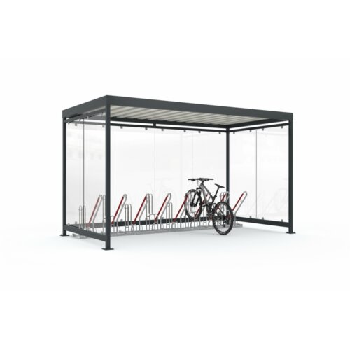 Fahrradüberdachung K4 b/b, einseitig