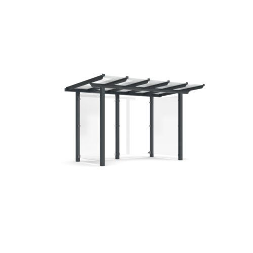 Fahrradüberdachung Modell P12B, einseitig