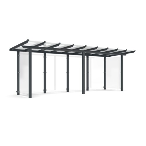 Fahrradüberdachung Modell P14B, einseitig