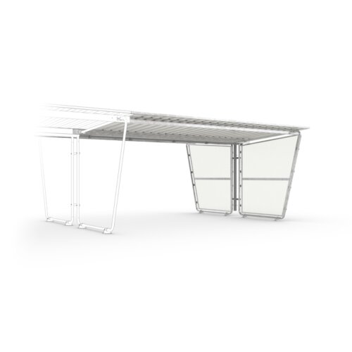 Anbaueinheit für Überdachungssystem Siegen S28, doppelseitig Seitenwand Ohne  Seitenwand Typ Ohne