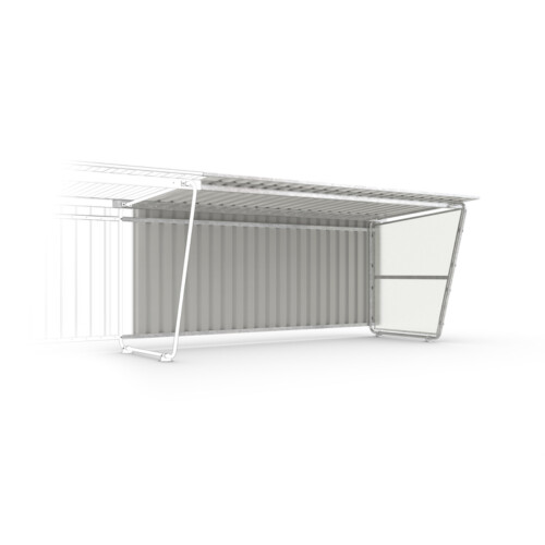 Anbaueinheit Siegen S19 für Überdachungssystem Siegen S17, einseitig Regenrinne ohne  Rückwand Nein  Seitenwand Ohne