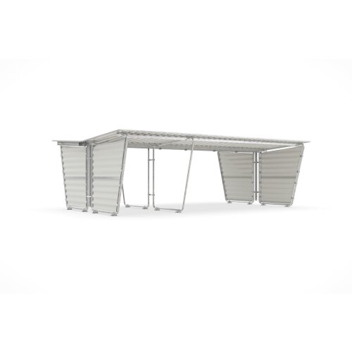 Anbaueinheit Siegen S29 für Überdachungssystem Siegen S26, doppelseitig Seitenwand Ohne  Seitenwand Typ Ohne