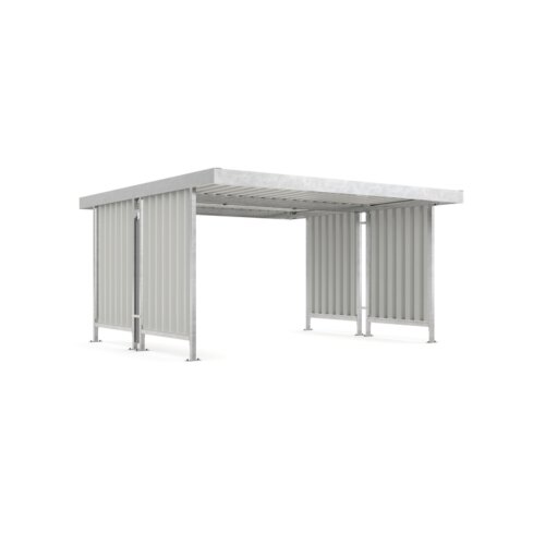 Überdachungssystem Leipzig L44, doppelseitig, Tiefe 4400 mm