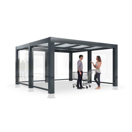 Überdachungssystem Trolley Shelter F, 19,10 m²