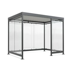 Raucherunterstand Modell K3 b/c Anlieferung und Montage...