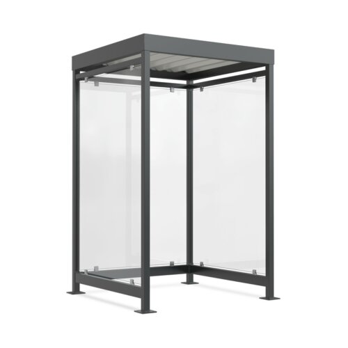 Raucherunterstand Modell K1 a/a Anlieferung und Montage Bausatz - Selbstabladung  Beleuchtung ohne