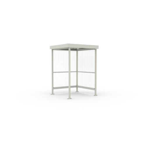 Unterstand Jena, einseitig Ausführung verzinkt inkl. 1x Seitenwand mit Holm rechts