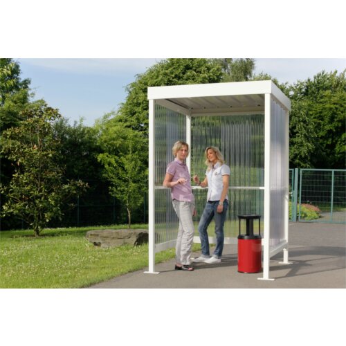 Unterstand Jena, einseitig Ausführung verzinkt inkl. 1x Seitenwand mit Holm rechts