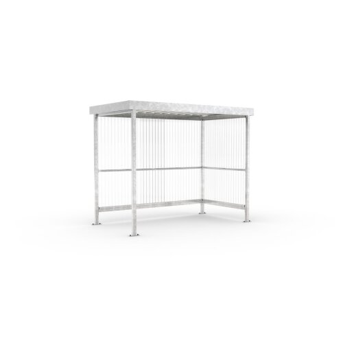 Unterstand Jena Maxi, einseitig Ausführung verzinkt inkl. 1x Seitenwand mit Holm rechts