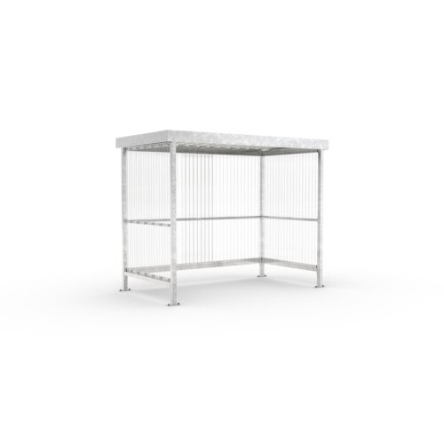 Unterstand Jena Maxi, einseitig Ausführung verzinkt inkl. 1x Seitenwand mit Holm rechts