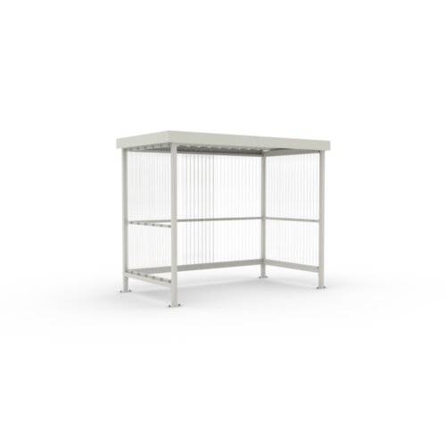 Unterstand Jena Maxi, einseitig Ausführung verzinkt inkl. 1x Seitenwand mit Holm rechts