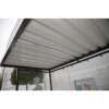 Wartehalle Modell K3 b/b, einseitig Anlieferung und Montage fertig montiert - Abladung per LKW-Kran  Beleuchtung inkl. Beleuchtung + Präsenzmelder (Elektroarbeiten müssen bauseits erfolgen)  Seitenwände und Rückwand/Dekor/Sichtschutz mit Glasdekor / Sie