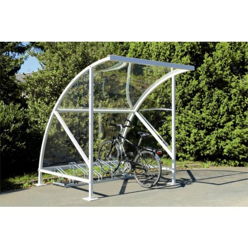 Unterstand Bamberg 16, einseitig Ausführung verzinkt  Fahrradständer ohne  Seitenwände ohne