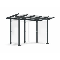 Wartehalle Modell P12, einseitig Anlieferung fertig...