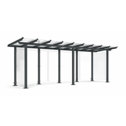 Wartehalle Modell P14, einseitig Anlieferung fertig...