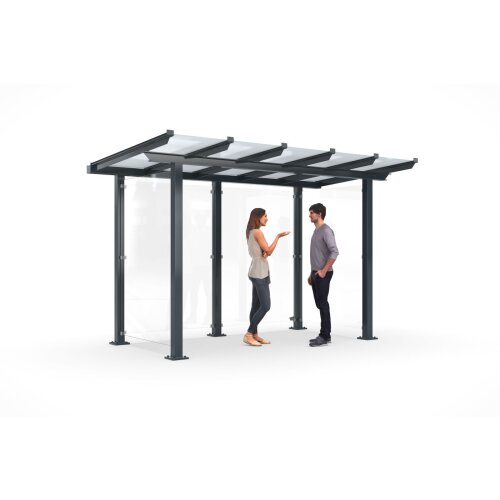 Wartehalle Passau P, 3100 mm, 4,30 m², 2435 mm, ohne Überpflasterung