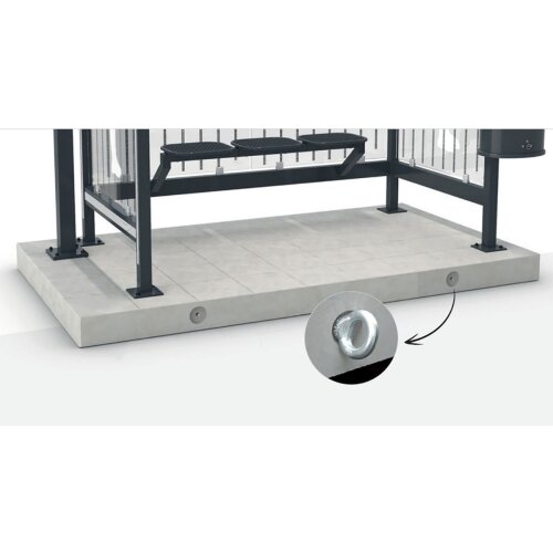 Fertigteilfundament für Überdachung Modell K2