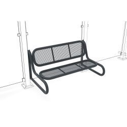 Sitzbank U-20, Breite 1410 mm, Höhe 835 mm, mit...