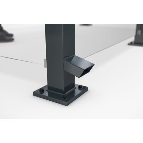 Design-Sitzbank für Überdachung Paris