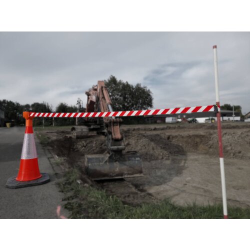 Absperrsystem Eco-Line Gurt Farbe rot/weiß schraffiert