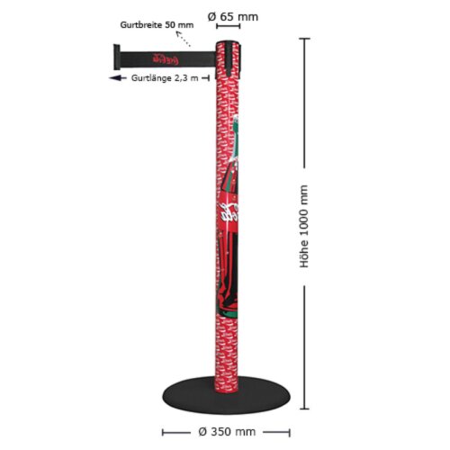 Personenleitsystem P-Line Print Gurtlänge 2,3m