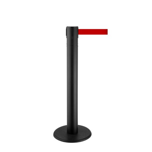 Personenleitsystem P-Line 360 Long aus Metall, schwarz, drehbarer Kopf, rot