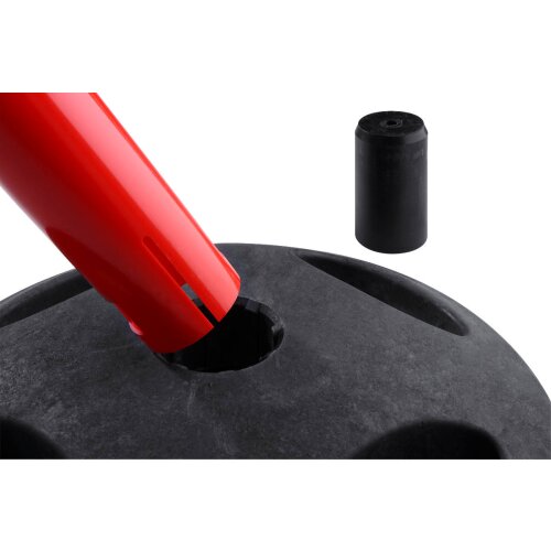 Personenleitsystem P-Line Utility Gurt Farbe rot Pfosten Farbe anthrazit Verschluss mit Gurtendstück (Standard)