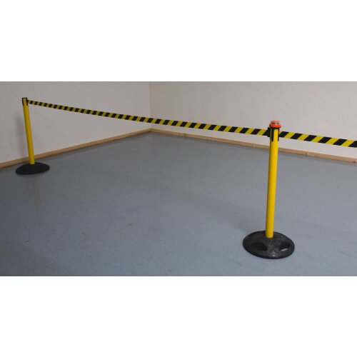 Personenleitsystem P-Line Utility Gurt Farbe rot Pfosten Farbe anthrazit Verschluss mit Gurtendstück (Standard)