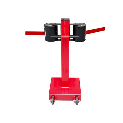 Personenleitsystem P-Line Double Gurt Farbe rot Pfosten Farbe rot Verschluss mit Gurtendstück (Standard)