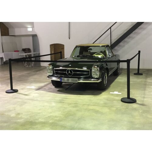 Personenleitsystem P-Line Allround Gurt Farbe rot Gurt Länge 3,5 m Pfosten Farbe gelb