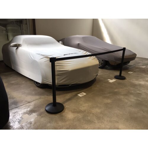 Personenleitsystem P-Line Allround Gurt Farbe rot Gurt Länge 3,5 m Pfosten Farbe gelb