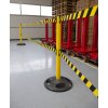 Personenleitsystem P-Line Double Utility aus Kunststoff, doppeltes Gurtband Gurt Farbe rot/weiß Gurt Länge 2 x 4 m Pfosten Farbe rot