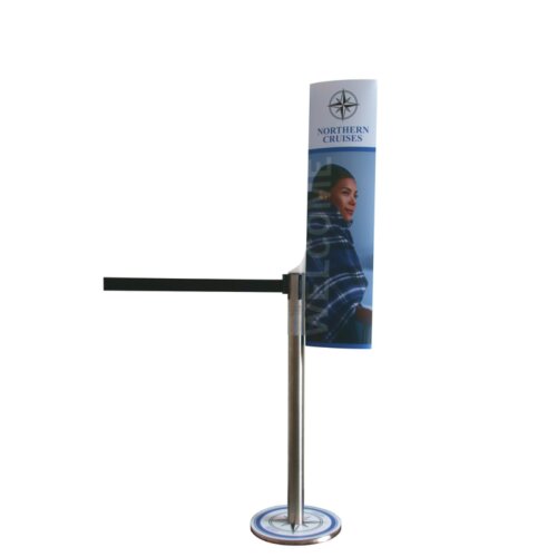 Kundenstopper für Gurtpfosten