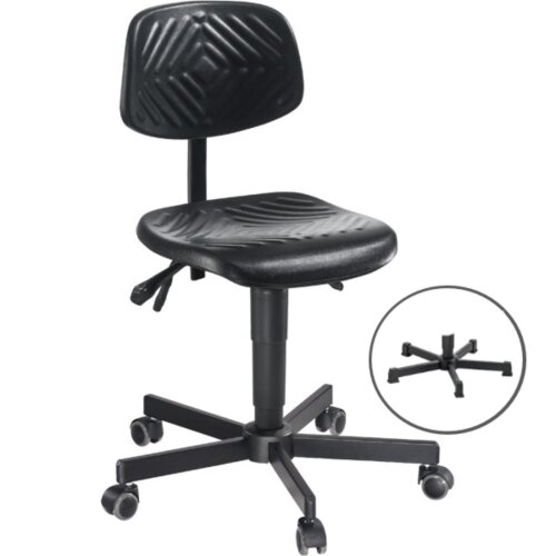 Arbeitsdrehstuhl tief mit Sitz aus PU Schaum