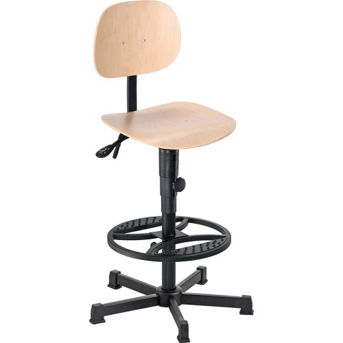 Arbeitsdrehstuhl hoch manuelle Höhenverstellung mit Fußring