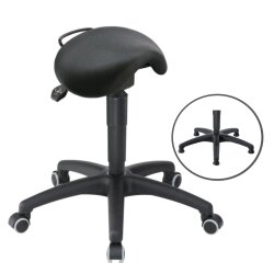 Sattel Hocker tief Stoff schwarz