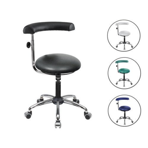 Hocker mittlerer Verstellbereich mit Lehne versch. Farben