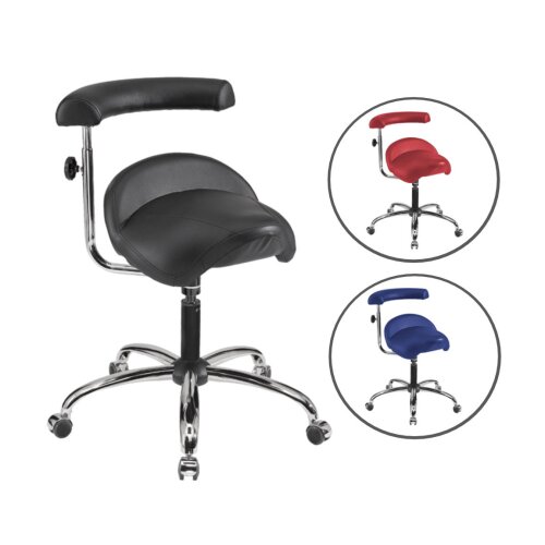 Sattelhocker niedriger Verstellbereich mit Lehne