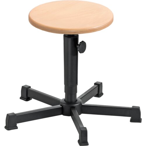 Arbeitshocker light Buche manuelle Höhenverstellung