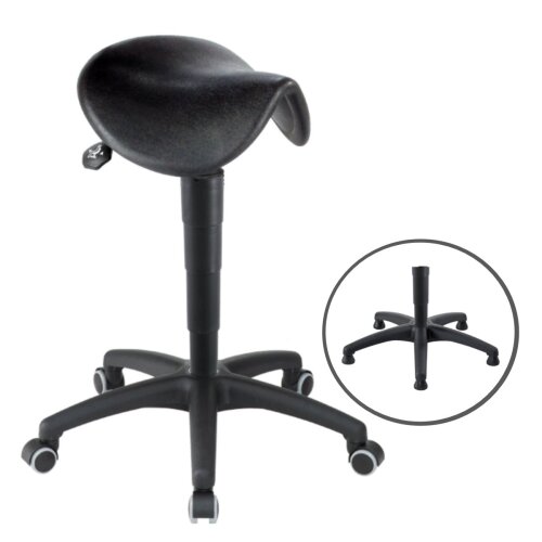 Stehhilfe Sattelform wahlweise auf Rollen oder Fußgleiter