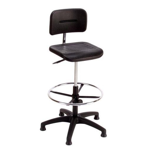 Arbeitsdrehstuhl hoch PU mit Aufstiegshilfe