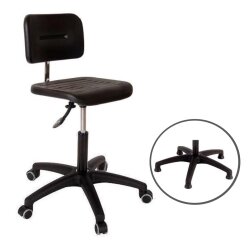 Arbeitsdrehstuhl PU wahlweise auf Rollen oder...