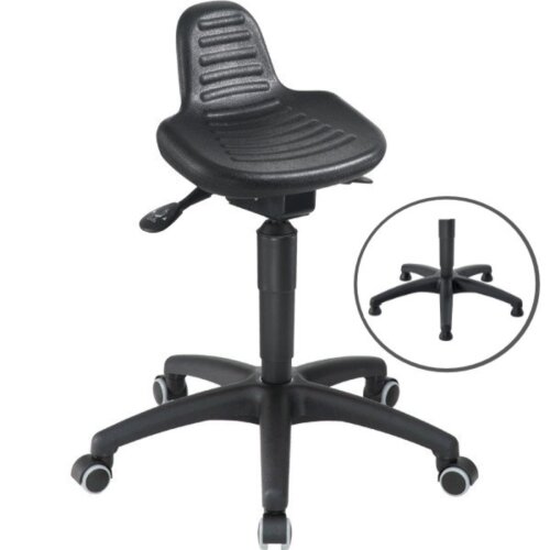 Arbeitshocker mit Sitz aus PU