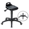 Arbeitshocker mit Sitz aus PU Schwarz