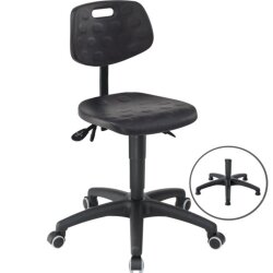 Arbeitsdrehstuhl tief mit Sitz aus PU