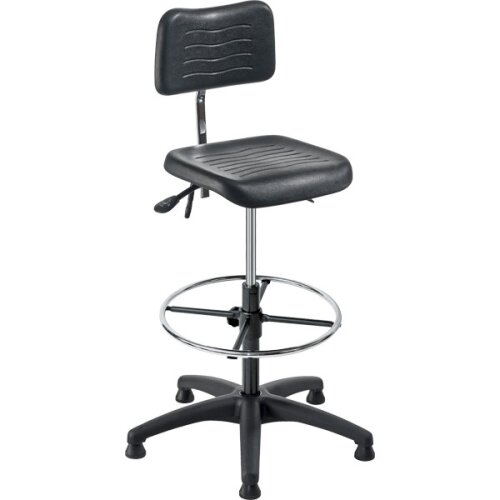 Arbeitsdrehstuhl Light mit Aufstiegshilfe Ring Chrom