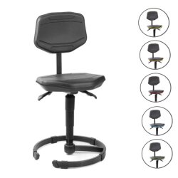 Arbeitsdrehstuhl tief auf Fußring mit verschiedenen...