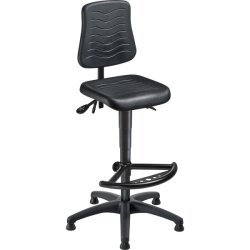 Arbeitsdrehstuhl PU mit Fußhalbring